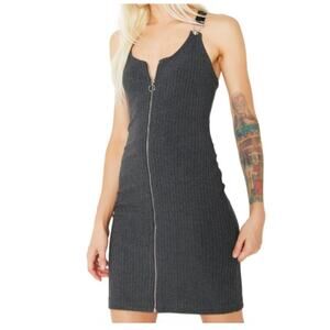 Storia Women's Fairy Grunge Whimsigoth Mini Gothic Dress Full Front Zipper M